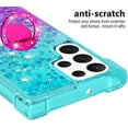 thumbnail image 4 of Slim Fit Phone Case for Samsung Galaxy S23 Ultra, Bling Shiny Quicksand Effect TPU Bumper Case with Four Corners Heavy Protection Anti-Fall Cover for Galaxy S23 Ultra,Blue Purple, 4 of 14