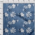 thumbnail image 2 of oneOone Cotton Silk Dusty Blue Fabric Florals Sewing Material Print Fabric By The Yard 42 Inch Wide, 2 of 4