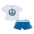 thumbnail image 3 of Sophia's 18" Doll Peace Sign Tee and Sports Shorts, White/Blue, 3 of 3