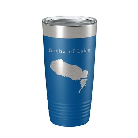 

Becharof Lake Map Tumbler Travel Mug Insulated Laser Engraved Coffee Cup Alaska 20 oz Royal Blue