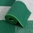 thumbnail image 5 of PiccoCasa Cotton Plaid Area Rug Checkered Rug for Porch, Green White 35"x24", 5 of 7