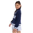thumbnail image 5 of Stitch Girls' Quarter Zip Graphic Pullover Sweatshirt with Long Sleeves, Sizes 4-12, 5 of 8