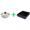 thumbnail image 1 of 1800W Induction Cooktop + Stainless Steel Pot, 1 of 3