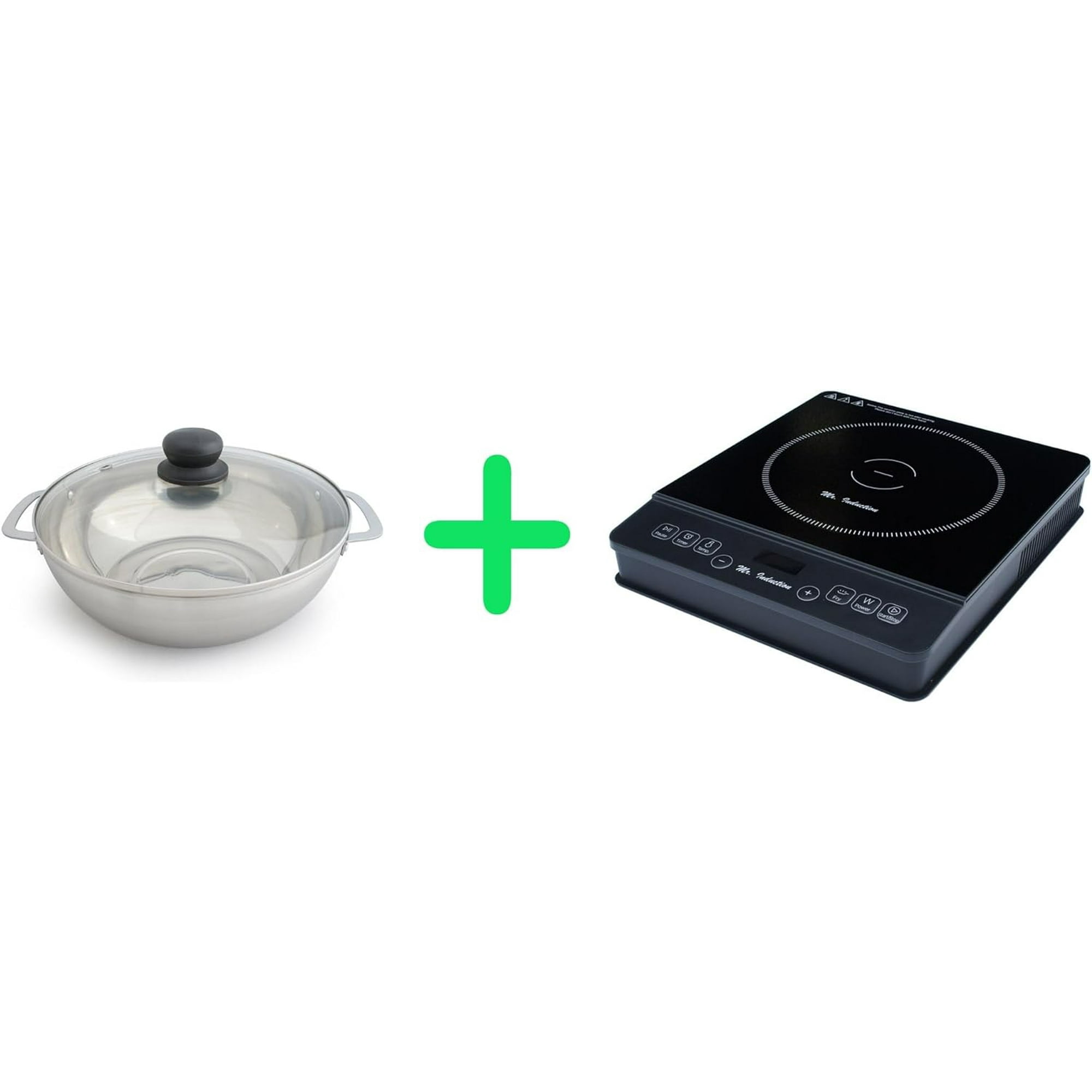 1800W Induction Cooktop + Stainless Steel Pot