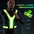 thumbnail image 4 of Reflective Running Vest Gear,Light Up Vest Runners Night Walking - green, 4 of 5