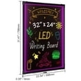 thumbnail image 5 of KFFKFF LED-Lit Notice Board, 32"x24" Erasable Luminous Sign Board with Neon Radiance, Menu Showcase with 8 Vibrant Chalk Markers and Remote Control, Adheres to Safety Regulations, 5 of 8