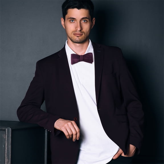 LOLIPPYY 2-Pack Men's Solid Bow Ties for Weddings Formal Events Stylish and Accessories