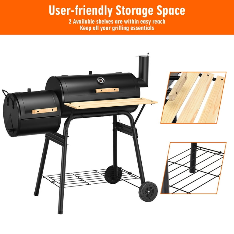 Costway Outdoor BBQ Grill Charcoal Barbecue Pit Patio Backyard Meat Cooker Smoker Costway Outdoor BBQ Grill Charcoal Barbecue Pit Patio Backyard Meat Cooker Smoker