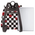 thumbnail image 3 of Ratiio Ladybugs Of Black And White Checkers Pattern Womens Backpack Purse Leather Backpack Purse for Women Travel Fashion Backpack Designer Ladies Shoulder Bags, 3 of 4