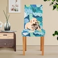thumbnail image 4 of Yayeee 2 Pack Dining Chair Covers Stretch Parson Chairs Slipcovers Seat Protector, Vibrant Cat Pattern, 4 of 6