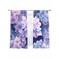 thumbnail image 2 of Spring Purple Hydrangea Sheer Curtains 72 Inches Long 2 Panels Set, Window Sheer Curtains for Living Room/Bedroom, Country Flowers Garden Plants Light Filtering Rod Pocket Curtain 52''x72''x2, 2 of 8