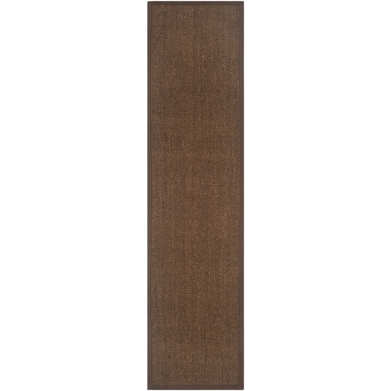 SAFAVIEH Natural Fiber Juniper Border Sisal Area Rug, Brown, 6' x 9'
