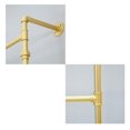 thumbnail image 4 of FODUE Perchero industrial para ropa, barra para ropa de hierro negro montada en la pared, barra para colgar multiusos para almacenamiento en armario (dorado), 4 of 4