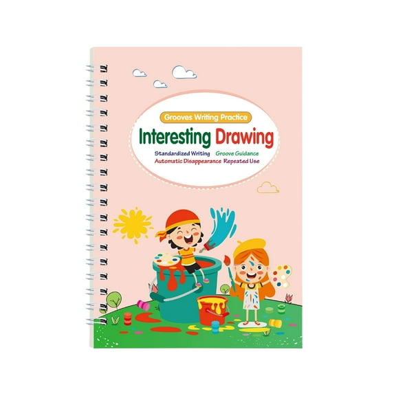 Xwjun Magic Grooved Writing Practice Writing Workbook Reusable Handwriting Book Number Alphabet Tracing Book Cursive Handwriting Workbook Handwriting Book Calligraphy Practice Book Learn To Write