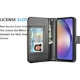 thumbnail image 5 of Galaxy A54 5G Case, A54 5G Wallet Case, Samsung Galaxy A54 5G 6.4 inchs PU Leather Case, Tekcoo Luxury Cash Credit Card Slots Folio Flip Cover [Detachable Magnetic Case] & Kickstand - Black, 5 of 6