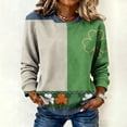 thumbnail image 2 of WTXUE St. Patrick's Day Sweatshirt Crewneck Pullover Tops Business Casual Sweatshirt St Patricks Long Sleeve Oversized Sweatshirt Irish Shamrock Pullover Tops Women's St Patrick's Day Tops White Xl, 2 of 7