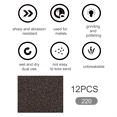 thumbnail image 2 of 12Pcs Sanding Sponge 220 Grit Fine Sanding Blocks for Drywall Metal Wood Washable and Reusable, 2 of 6