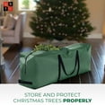 thumbnail image 3 of OSTO Green Steadfast Artificial Christmas Tree Storage Bag for Disassembled Trees Up to 9 ft. Tall, 3 of 4