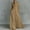 01 Khaki, variant on Women's Long Sleeve Mock Neck Maxi Dress with Button Front & Pleated Detail - Elegant Flowy A-Line Silhouette