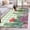 Light Green, variant on Round Area Rugs Collection 3 Ft, Cactus Tropical Watercolor Non-Slip Residential Carpet, Grey Wooden Summer Indoor Crawling Mats Doormat Runner Rugs Play Mat forBedroom