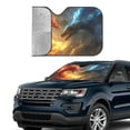 thumbnail image 4 of Fuzoiu Red And Blue Fire Dragon B Print Car Windshield Sun Shade,Block Uv Rays Sunshade,Foldable Front Window Sun Visor Protector for Car,SUV,Truck-Keep Vehicle Cool-Red And Blue Fire Dragon B, 4 of 8