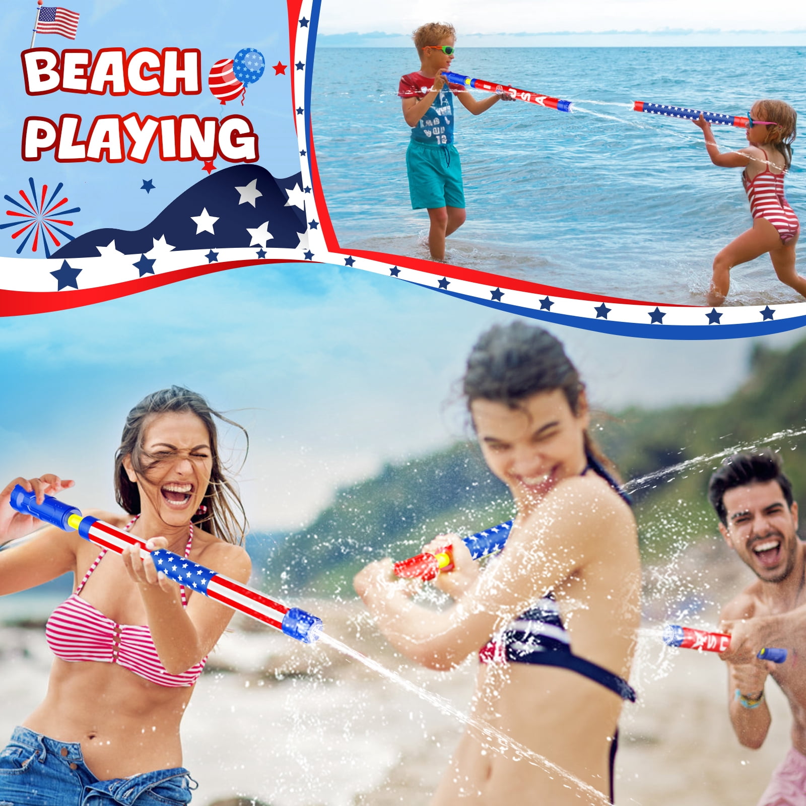 Water Toys - 2026 New  Water Soaker Toy Squirt Water Soaker, Outdoor Water Spray Sprinkler, Swimming Beach Garden Game Toys for Boys and Girls (6 PCS)