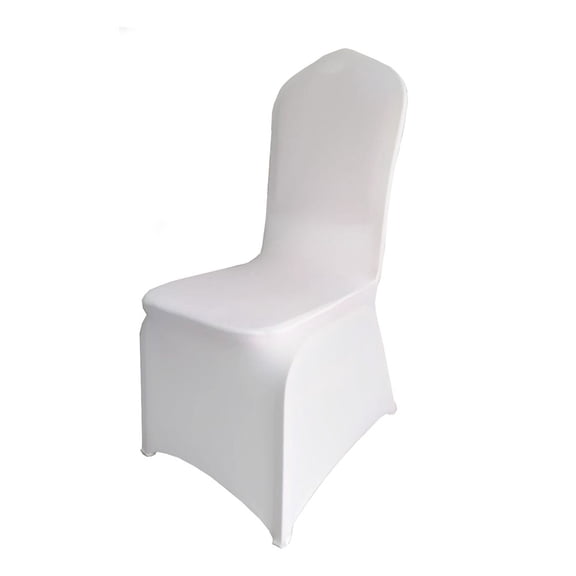 100PCS White Wedding Chair Covers Stretch Polyester Spandex for Wedding Party Banquet Seat Covers