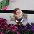thumbnail image 4 of Linnome Resin Dwarf Garden Gnome Figurine with Tape Sleeping Statue for Outdoor Yard Decor Wall Mounted 4.2 Inch, 4 of 9