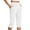 White, variant on lmcalzta Capri Pants for Women Stretch High Waist Dress Work Pants Yoga Slack Workout Gym Trousers with Pockets