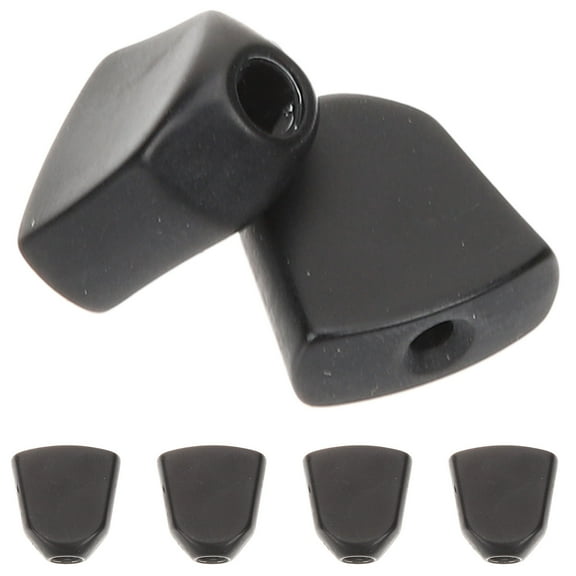 OUNONA  Small Guitar Tuners Electric Head Button Clip Knobs Pins Black