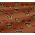 thumbnail image 5 of oneOone Viscose Jersey Fabric Bird & Mushroom Block Print Fabric By The Yard 60 Inch Wide, 5 of 5