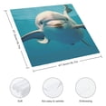 thumbnail image 3 of WERPE Dolphin Water Tank Cloth Napkins Polyester Home Decor Party Dinner Decoration Washable Napkins 2 PCS, 3 of 7