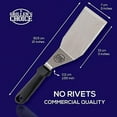 thumbnail image 3 of Griller's Choice – Stainless Steel Metal Spatula Set – Flat Metal Spatula, Griddle Scrapper, Hamburger Pancake Turner. Great Flat Top Grill Accessories & Outdoor Griddle., 3 of 9