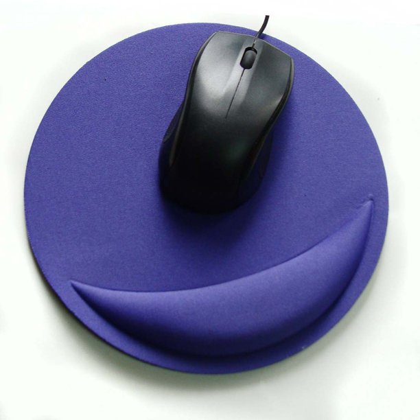 Nvzi Alfombrilla de ratón con soporte para muñecas, alfombrilla ergonómica de gel con reposamuñecas, alfombrilla para ratón para aliviar el dolor con base de PU antideslizante (morado)