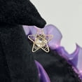 thumbnail image 6 of OOOUM Women's Halloween Witch Hat Gothic Pointed Wide Brim Party Hat with Ribbon Bow and Star Charm for Adults, 6 of 7