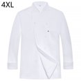 thumbnail image 2 of CHEF Uniforme Poliéster de manga larga Cocina Delantal con bolsillos delanteros Simple Style Professional Home Suministros para Restaurante Grill Blanco 4XL seitruly LF000325-12, 2 of 7