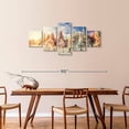 thumbnail image 3 of Elephant Stock Swedish Winter Wall Art - Horizontal Multi Panel Canvas - 5 Pieceliving Room Wall Decor - Photography Nature Multi Panel - Blue And Brown Decor - 74" x 34", 3 of 8