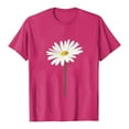 thumbnail image 6 of vigerkar Summer T Shirts for Women Cute Daisy Graphic Short Sleeve Top Vintage Printed Basic Crewneck Casual Tee Hot Pink, XXL, 6 of 6