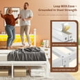 thumbnail image 4 of EnHomee Queen Size Metal Bed Frame with Headboard Metal Platform Bed Frame with Storage Platform Metal Bed Frame Queen with LED Lights, Noise Free, White, 4 of 8