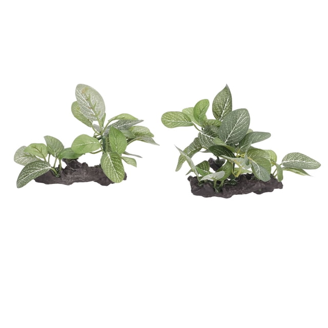 Plantas de paisajismo para acuarios, 2 piezas de plantas de acuario decorativas, plantas artificiales para acuarios, terrario para acuarios, plantas decorativas, funcionalidad inteligente