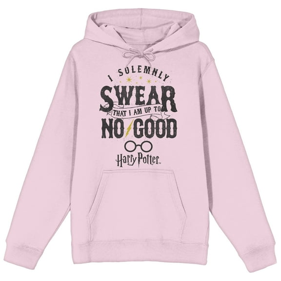 Harry Potter I Solemnly Swear I Am Up To No Good Long Sleeve Cradle Pink Men's Hooded Sweatshirt-3XL