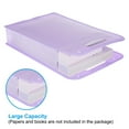 thumbnail image 3 of Unique Bargains Dossier Extensible A4 en Plastique Organiseur de Fichiers Accordéon avec Bouton-Pression, Violet, 3 of 5