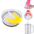 thumbnail image 1 of 40oz Tumbler Lids Replacement For Cup Replacement 40 Oz Tumbler Lid Reusable Tumbler Cover Replacement Spill Proof Splash Tumbler Lids For And More Coffee, 1 of 9