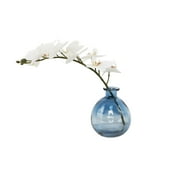 Flora Bunda 10.5 in H x 3.5 in W x 3.5 in D Real-touch Orchids in 3.5"D x 4"H Glass 3.5*3.5*4