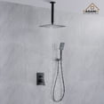 thumbnail image 2 of Boyel Living Shower System 12 inches Ceiling Mount 2-Functions Shower Faucet Set with Handheld Shower,Matte Black, 2 of 10