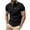 Black, variant on ZCFZJW Men's Knit Polo Shirts Short Sleeve Striped Plaid Patchwork Print Button up Henley Shirt Fashion Casual Golf Shirts Tops with Pockets White L
