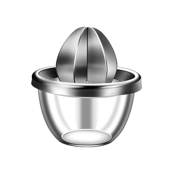 XKHZJL Stainless Steel Robust Hand Juicer Reamer Rotation Press with Strainer＆Bowl, Citrus Lemon Orange Grapefruit Juicer Manual Squeezer, Pour Spouts, Dishwasher Safe, Easy to Clean