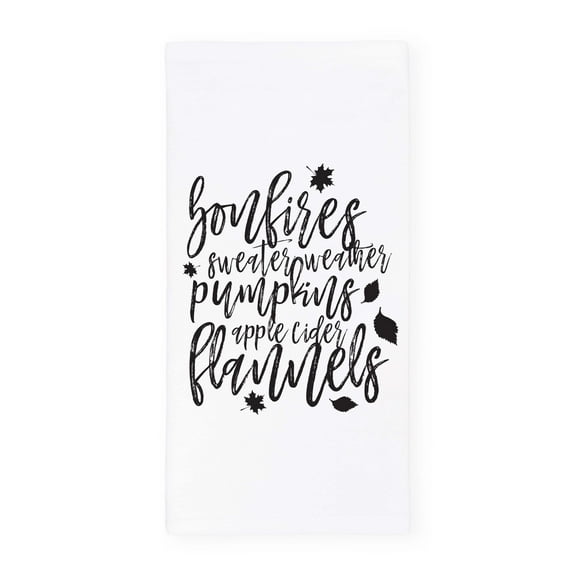 Fall and Autumn Favorites Kitchen Tea Towel