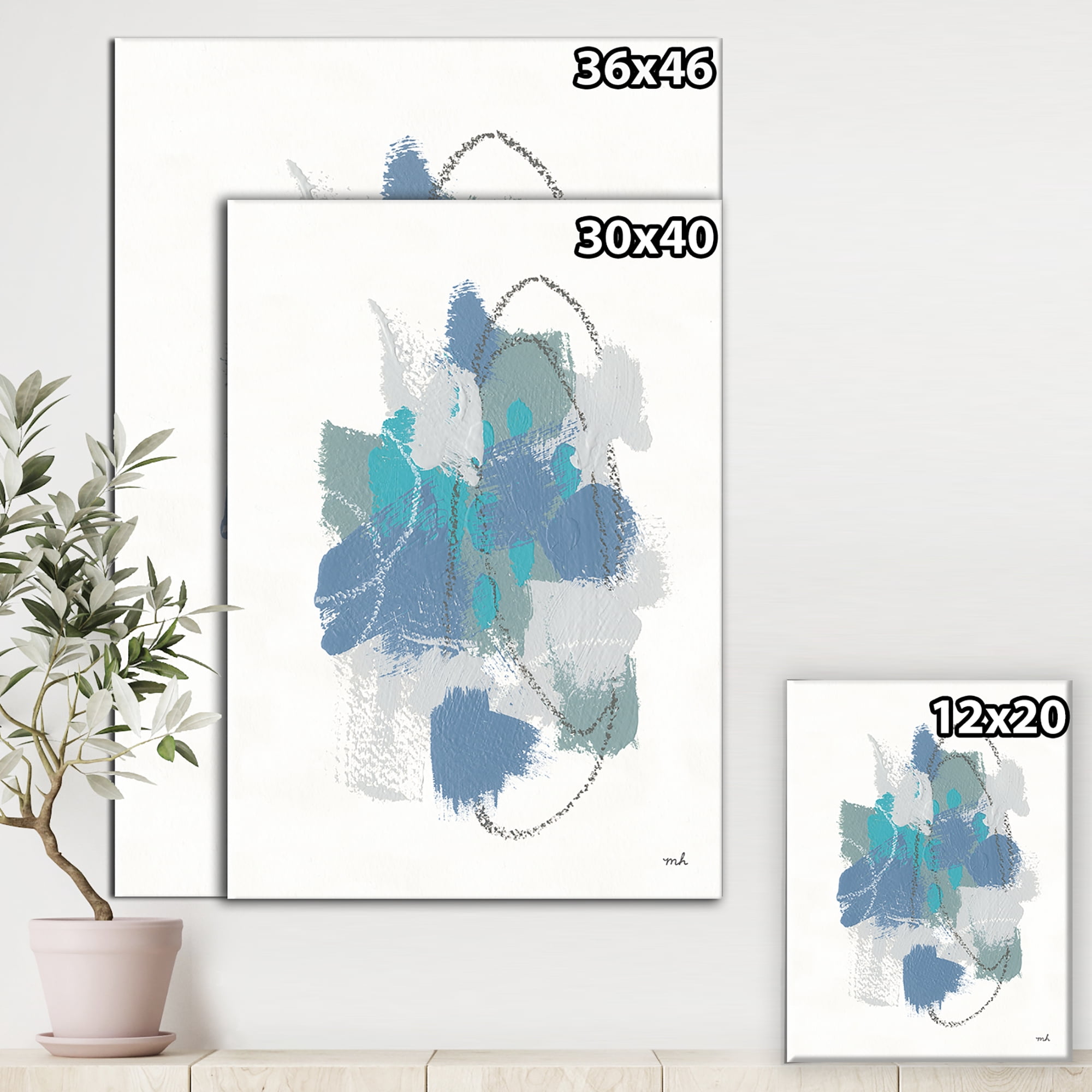 Designart 'Hopeful III' Modern Farmhouse Canvas Art