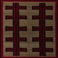 thumbnail image 1 of Ahgly Company Indoor Square Abstract Red Southwestern Area Rugs, 7' Square, 1 of 6